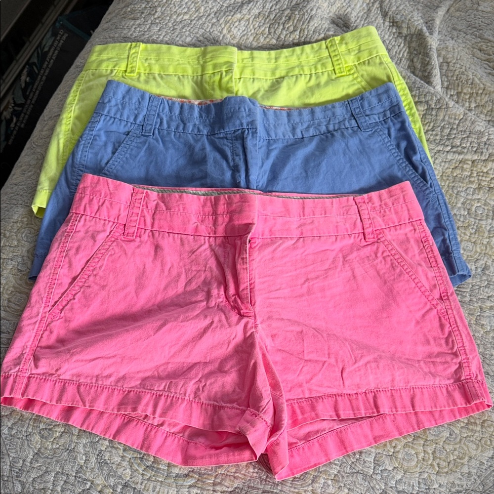 J. Crew Women's Shorts - Neon Pink, Blue, Yellow